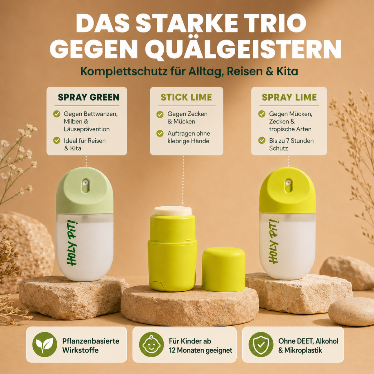 KOMPLETTSCHUTZ | Repellent gegen Mücken, Zecken, Bettwanzen & Insekten