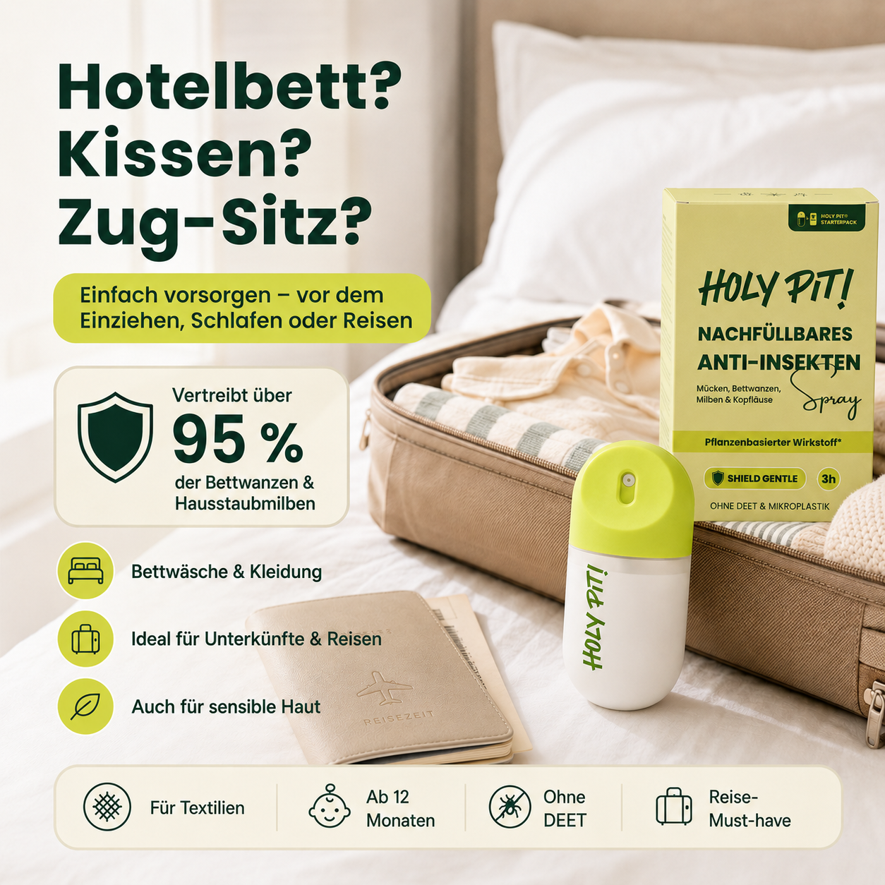 KOMPLETTSCHUTZ | Repellent gegen Mücken, Zecken, Bettwanzen & Insekten