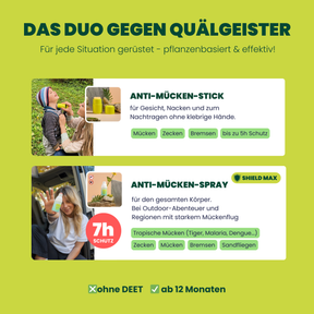 Anti-Mücken & Zecken Schutz Paket | STICK & SPRAY BUNDLE
