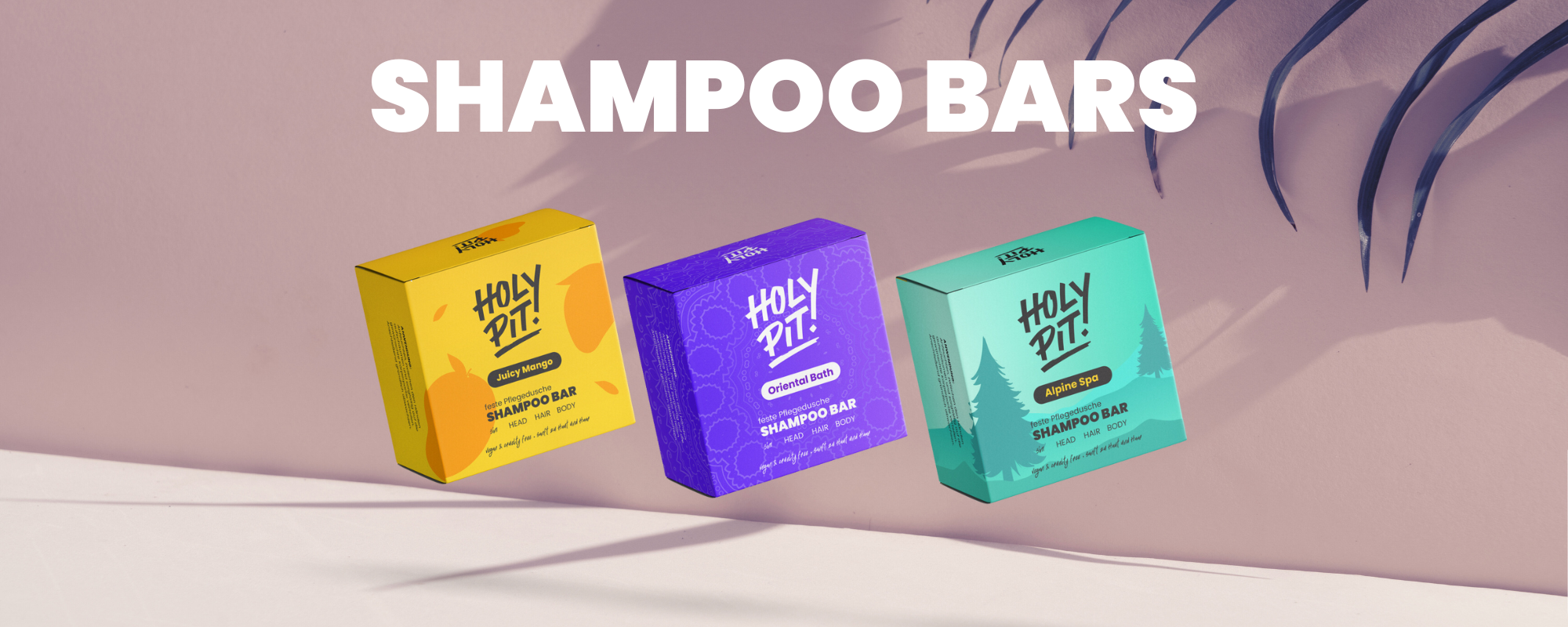 HOLY PIT Shampoo Bar vegan, nachfüllbar, Juicy Mango, Oriental Bath, Alpine Spa